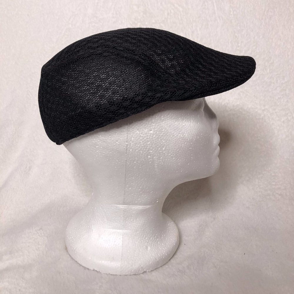 Unisex Black Lace Mesh Newsboy Hat One Size